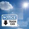 Signmission Trash Can (Down Arrow) Sign With Symbol, 5 in W x Rectangle, Vinyl Decal OS-2PACK-NS-D-35-L-18722 - alternate 3